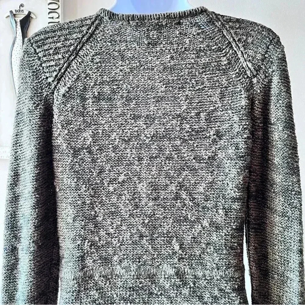 Jamison For Scoop NYC Green Marled Studded Zip Up Cardigan Sweater Size S - Picture 9 of 14